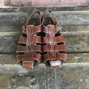 BareTraps Brown Leather Sandals